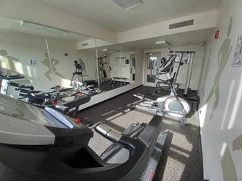 Borregas Court fitness center with cardio equipment